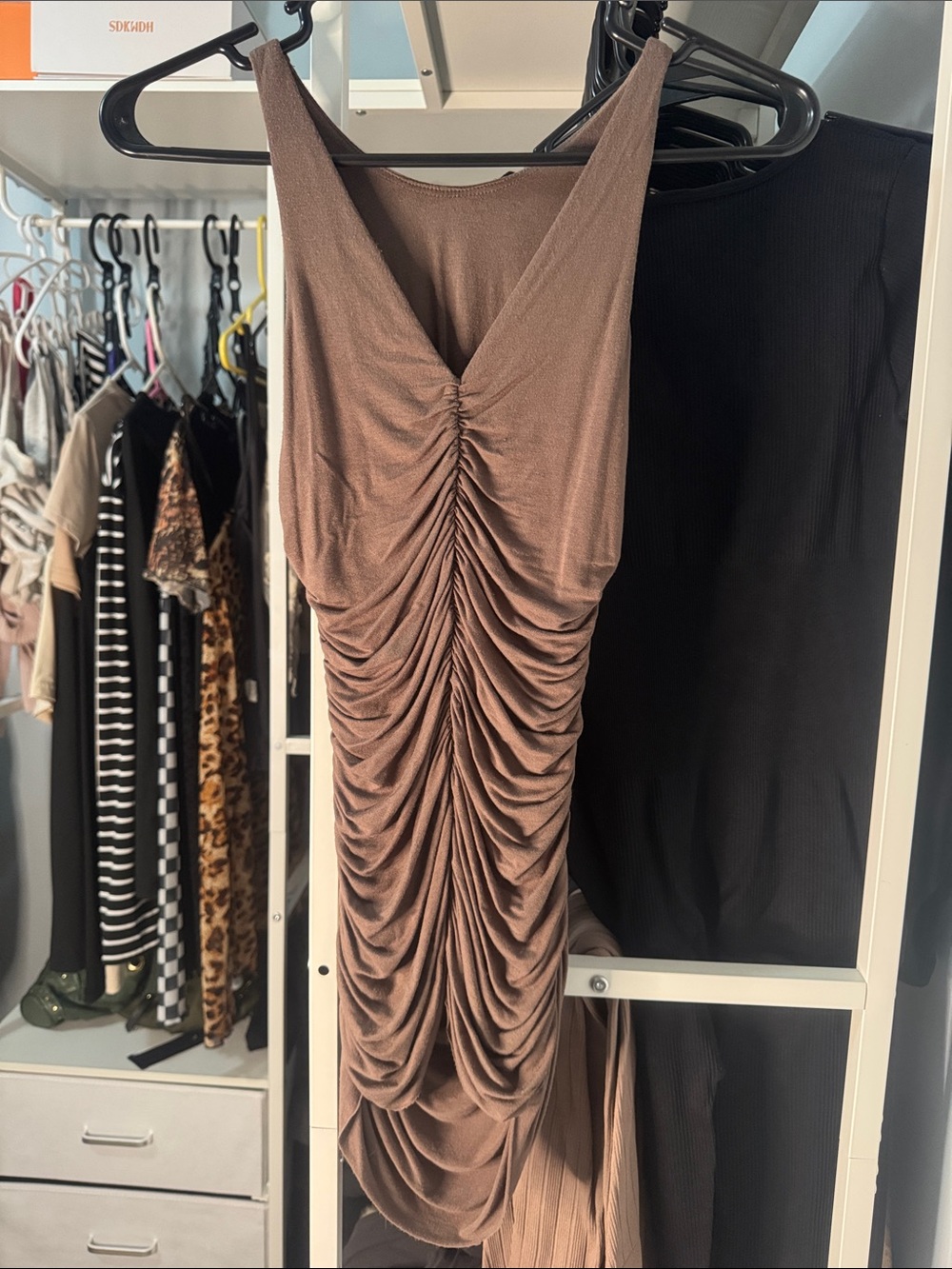 Bailey 44 Ruched Tank in Taupe Brown